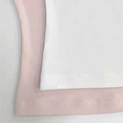 2 Piece Set Pleated Asymmetric Crop Top Woman T-shirts Strapless Top Female Sleeveless Sexy Tops Womens Cloth Fashion Streetwear