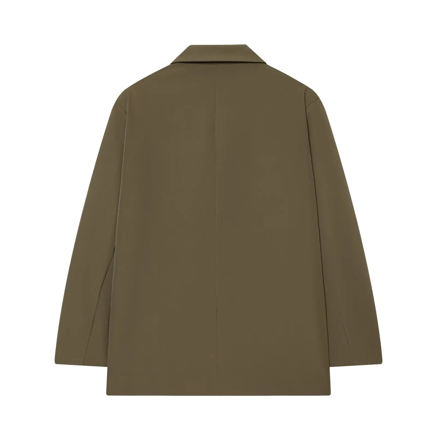 Faionable Double-breasted Suit Jaet Women's Autumn Winter New Arrival ZR Sle Loose Fit Long Sve Commute Busin Pol...