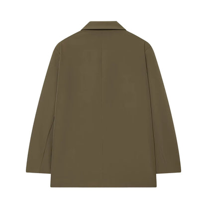 Faionable Double-breasted Suit Jaet Women's Autumn Winter New Arrival ZR Sle Loose Fit Long Sve Commute Busin Pol...