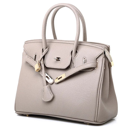 2025 new women's bag European and American fashion lychee pattern platinum bag oblique span shoulder women's handbag