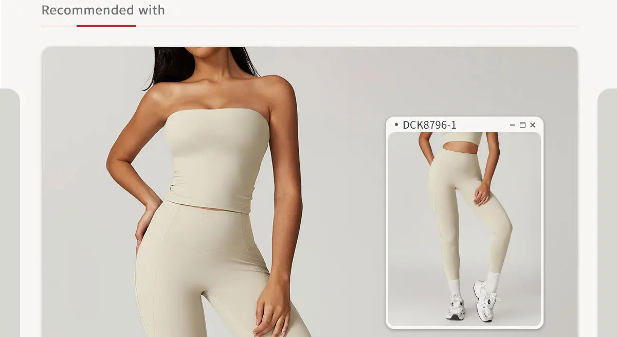 Strapless Yoga Vest for Women Sexy Beautiful Back Sports Bra for Women's Underwear Gym Shock-absorbing Quick Drying Fitness Top