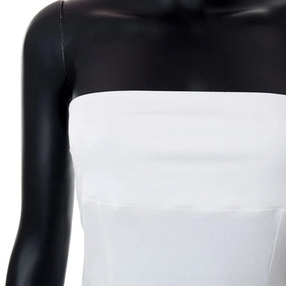 y2k Strapless Corset Tops Summer White Off Shoulder Tanks Women Sleeveless Tube Top Sexy Skinny Fit Bustier Clothes