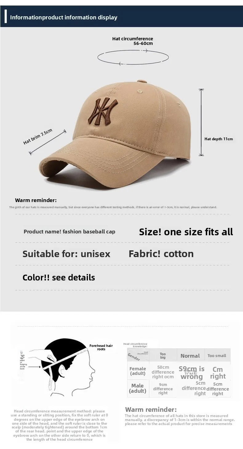 Four-Season Unisex Baseball Cap Lettering Soft Top Sunscreen Hat for Men And Women Face Slimming Hat Fashionable Bucket Hat