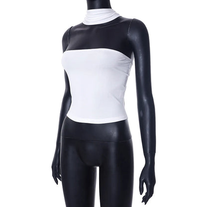 2025 chic white sexy strapless crop top elegant slim fit summer vest tube top crop top solid color