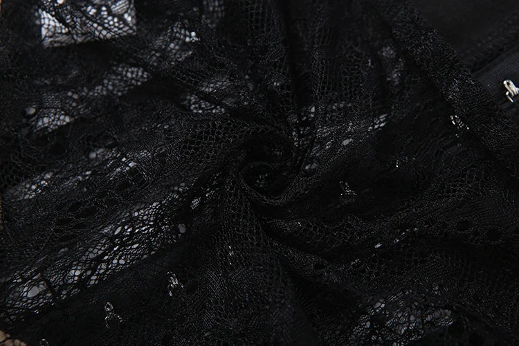 Nibber Low-Neck Tank Top Women Sexy Y2K Jacquard Trend Patchwork Sleeveless Coquette Midnight Party Club Stretch Skinny Vest