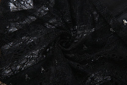 Nibber Low-Neck Tank Top Women Sexy Y2K Jacquard Trend Patchwork Sleeveless Coquette Midnight Party Club Stretch Skinny Vest