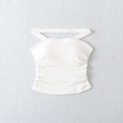 American Style 2025 Summer Multi-Wear Strapless Crop Top Women's Elastic Slim Fit Sexy Inner Short Wrap Chest Vest