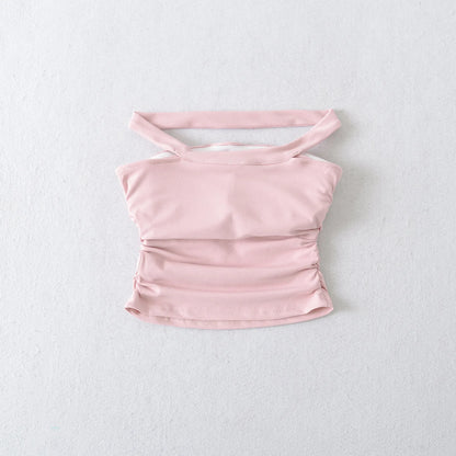 American Style 2025 Summer Multi-Wear Strapless Crop Top Women's Elastic Slim Fit Sexy Inner Short Wrap Chest Vest