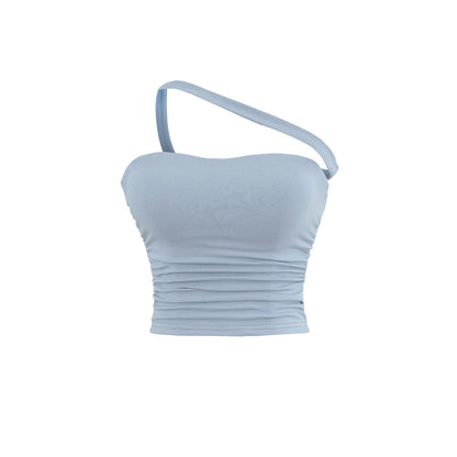 American Style 2025 Summer Multi-Wear Strapless Crop Top Women's Elastic Slim Fit Sexy Inner Short Wrap Chest Vest