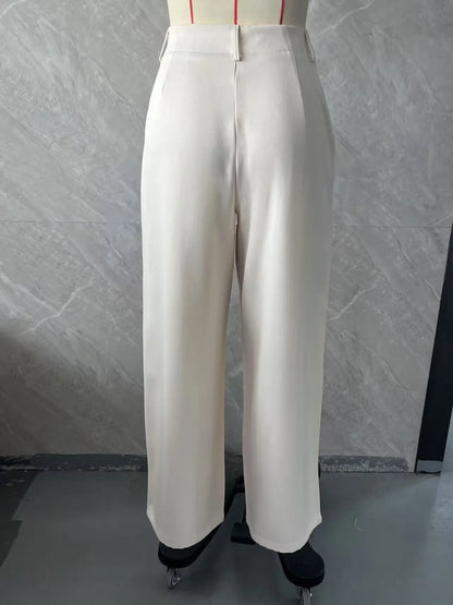 Slim Wide Leg Pants Draped Straight Cut Women's Versatile Summer Casual Suit Trousers High Waist Narrow Version Drapey