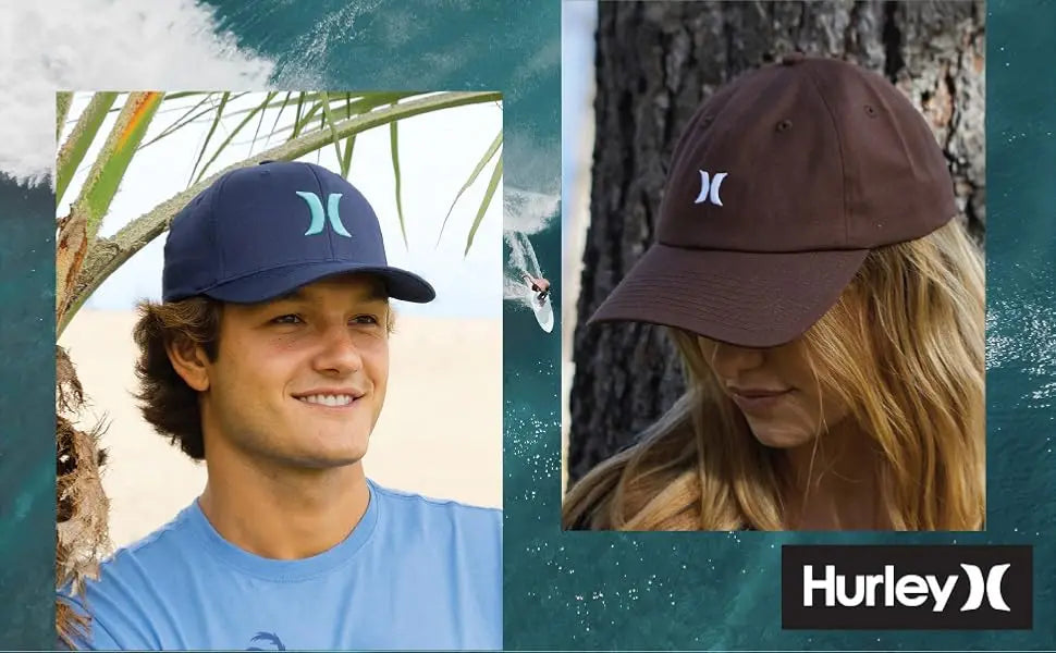 H-Hurley Mens Baseball Cap - Flexfit Fitted Baseball Caps for Men
