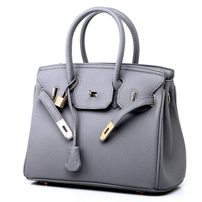 2025 new women's bag European and American fashion lychee pattern platinum bag oblique span shoulder women's handbag