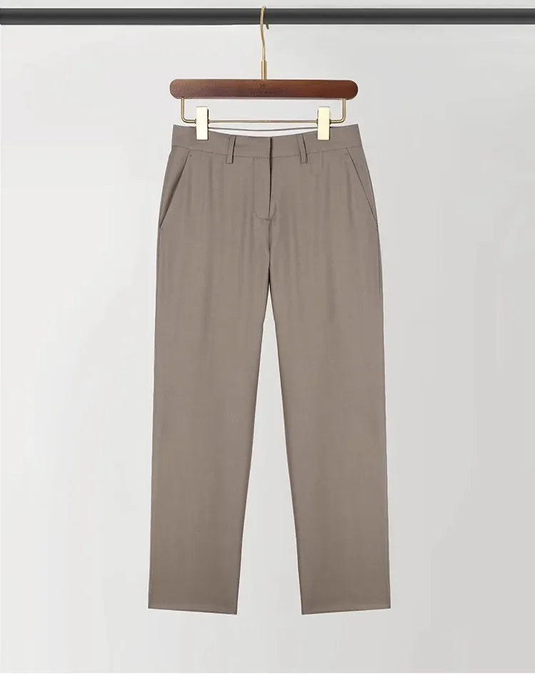 Women's Fashionable Three-Color Woolen Suit Set One Button Design Polyester Fiber Skirt Ensemble Autumn Collection