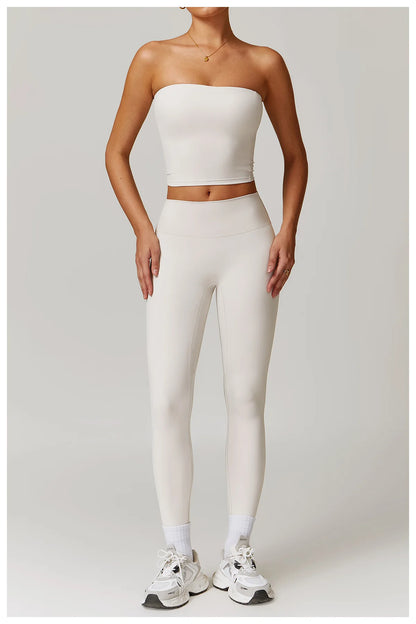 Strapless Yoga Vest for Women Sexy Beautiful Back Sports Bra for Women's Underwear Gym Shock-absorbing Quick Drying Fitness Top