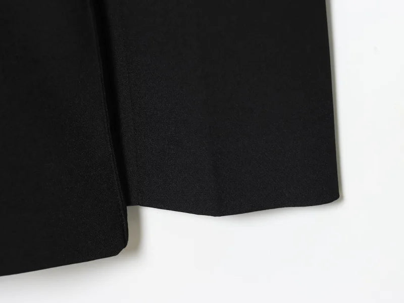 ETJ 2025 women's new fashion design three-dimensional cut high collar slim suit jacket & matching casual trousers